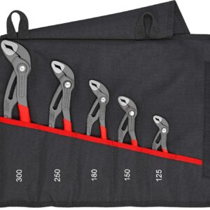 Knipex Tools 00 19 55 S5, alicates cobra, juego de 5 piezas con bolsa de herramientas