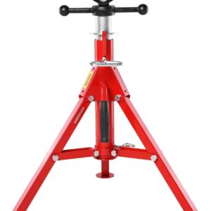 VEVOR - Soporte de tubería plegable ajustable para tuberías de alta resistencia, construcción resistente, capacidad de carga de 2500 libras, ideal para proyectos de soldadura, automoción y